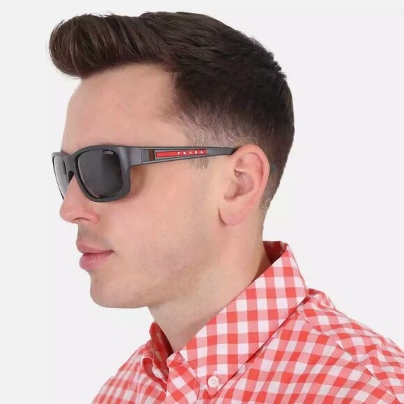 Prada Mens Polarized Mirror Silver Sunglasses - Picture 1 of 4